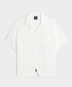 Textured Linen Capri Shirt