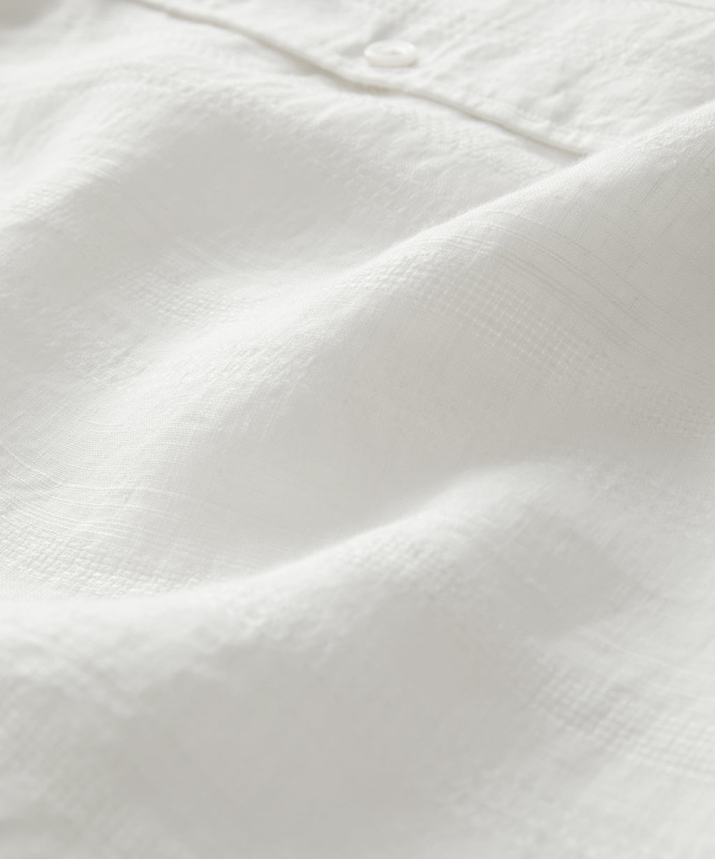 Textured Linen Capri Shirt