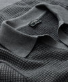 Long-Sleeved Micro Geo Montauk Polo in Black