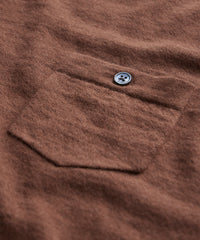 Cashmere Pocket Tee In Saddle Brown