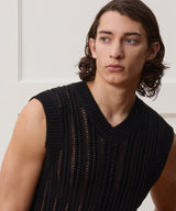 Open Stitch Sweater Vest