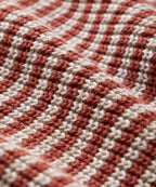 Linen-Cotton Crewneck in Barn Red