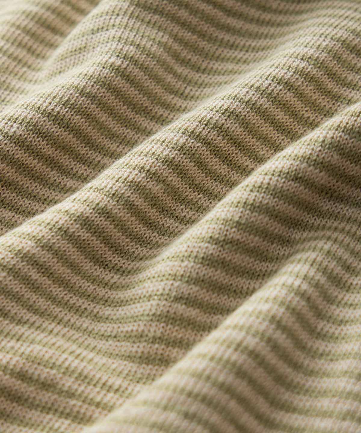 Relaxed Linen Stripe Montauk Polo in Sage