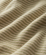 Relaxed Linen Stripe Montauk Polo in Sage