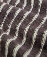 Wave Stripe Full-Placket Polo in Umber