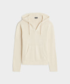 Linen-Cotton Popover Hoodie in Bisque