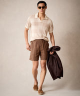 Mesh Silk-Cotton Montauk Sweater Polo