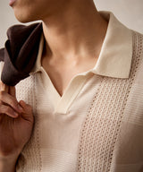 Mesh Silk-Cotton Montauk Sweater Polo