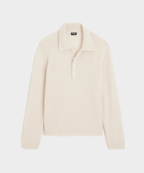 Relaxed Mohair Sweater Polo in Chalk – Todd Snyder