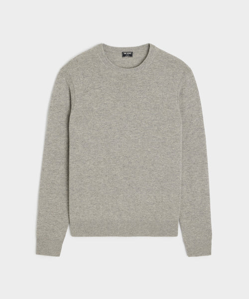Midweight Cashmere Crewneck in Heather Grey – Todd Snyder