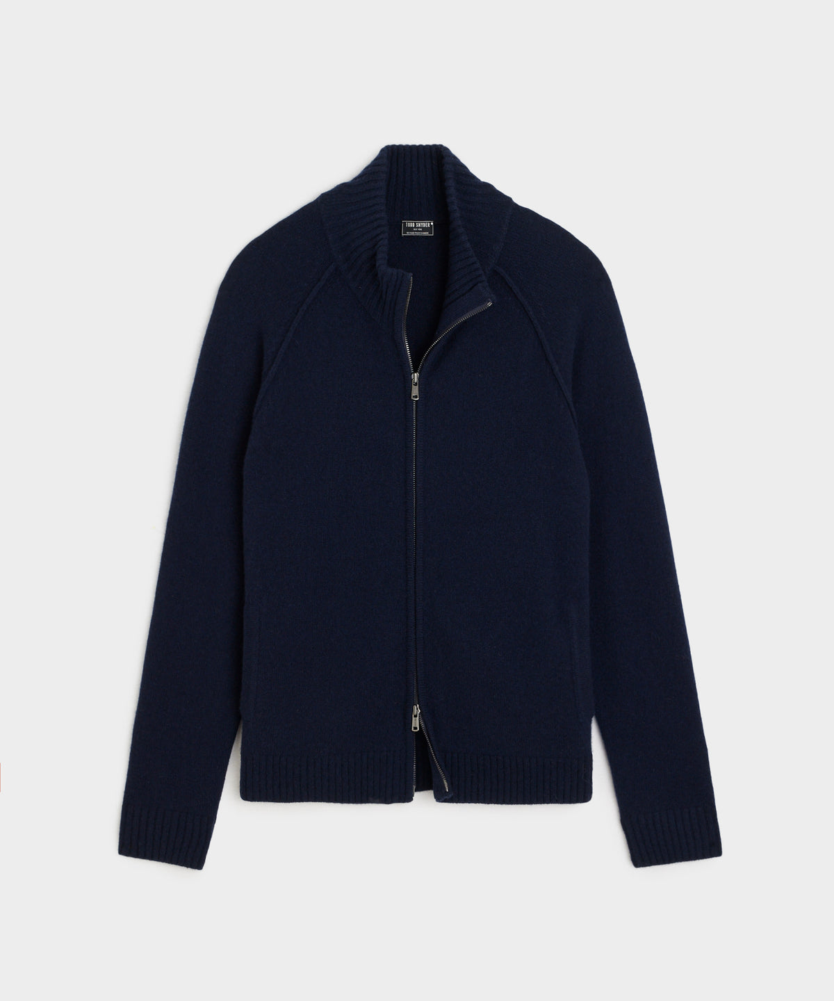 Nomad Cashmere Full-Zip Sweater in Navy
