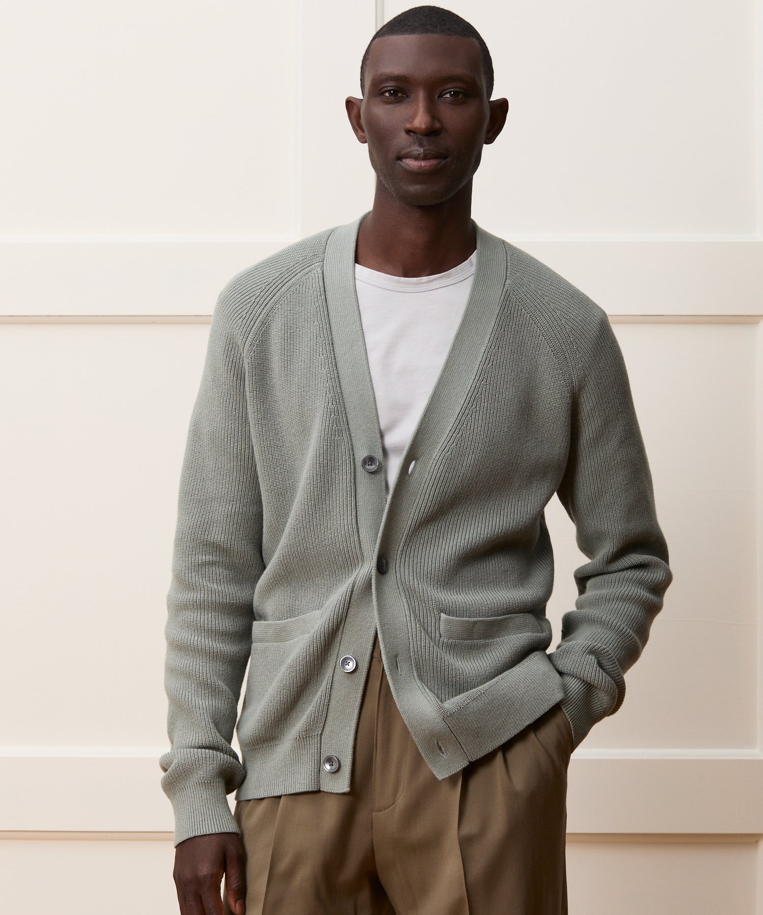 Beechwood Cardigan in Sage – Todd Snyder