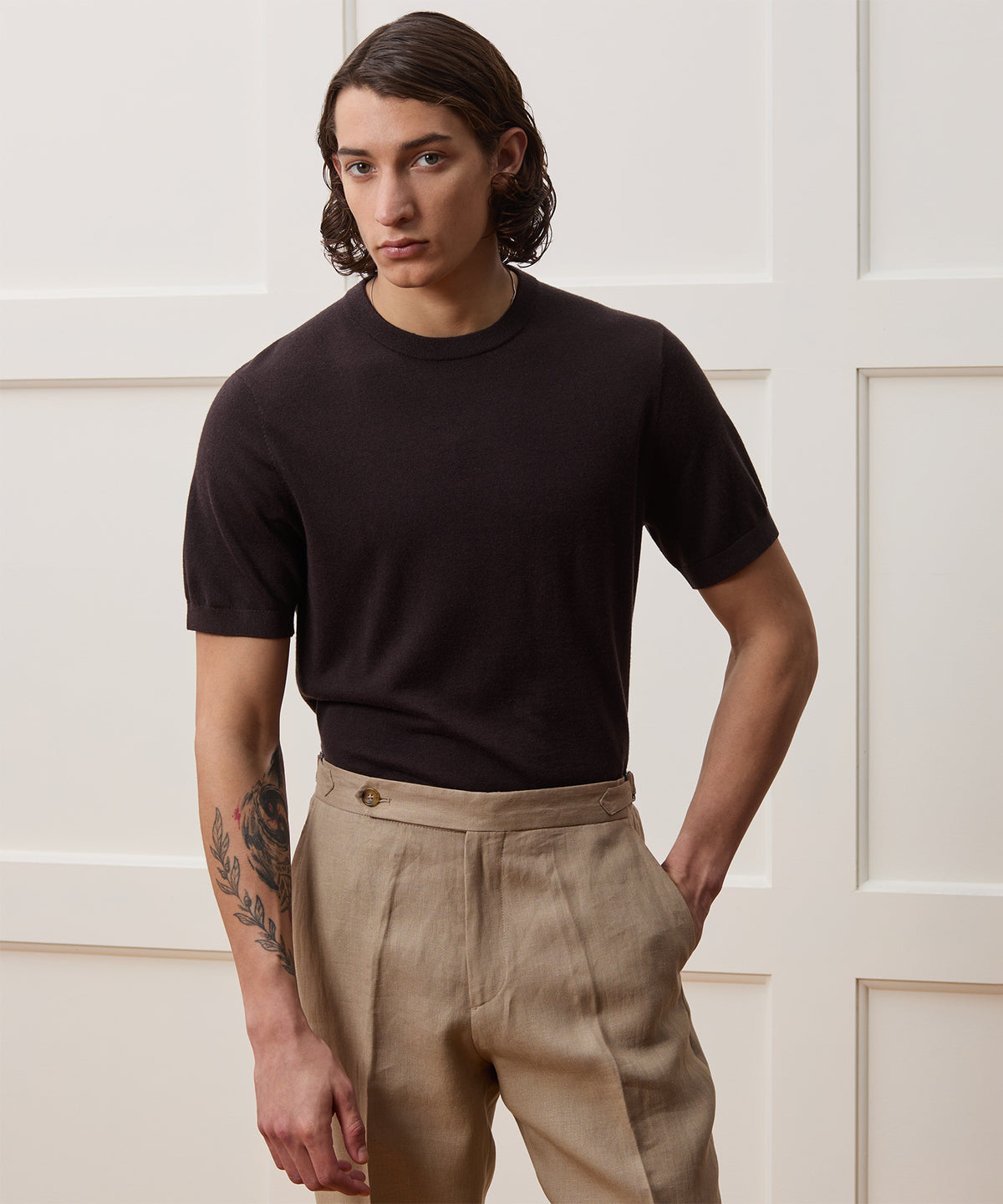 Silk-Cashmere Sweater Tee