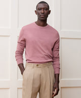 Silk-Cashmere Crewneck Sweater