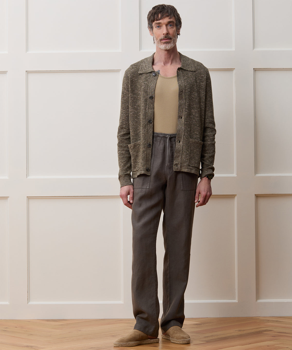 Straight Fit Linen Beach Pant