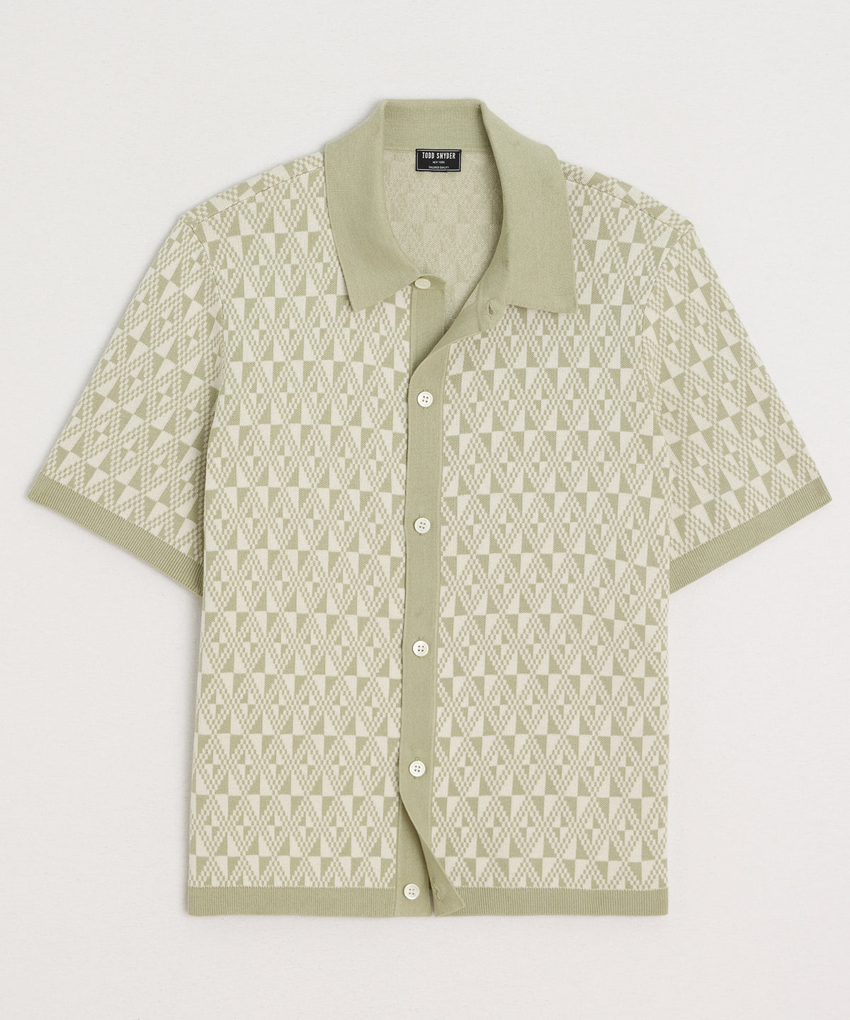 Silk-Cotton Full-Placket Sweater Polo