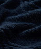 Cotton V-Neck Fisherman Sweater