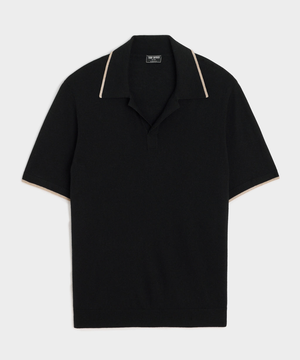 Silk-Cashmere Tipped Montauk Sweater Polo