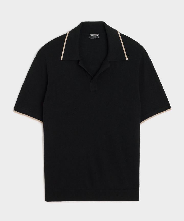 Silk-Cashmere Tipped Montauk Sweater Polo
