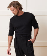 Lightweight Linen-Cotton Crewneck Sweater