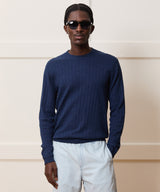 Lightweight Linen-Cotton Crewneck Sweater