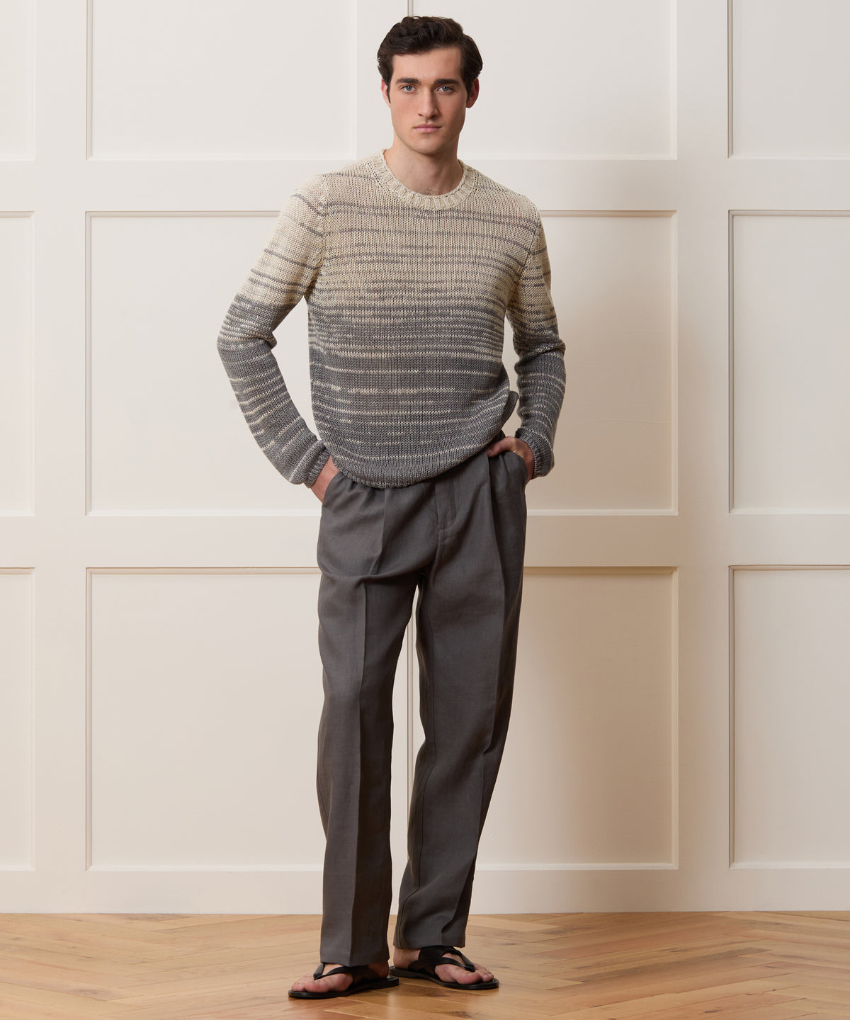 Relaxed Linen Crewneck Sweater
