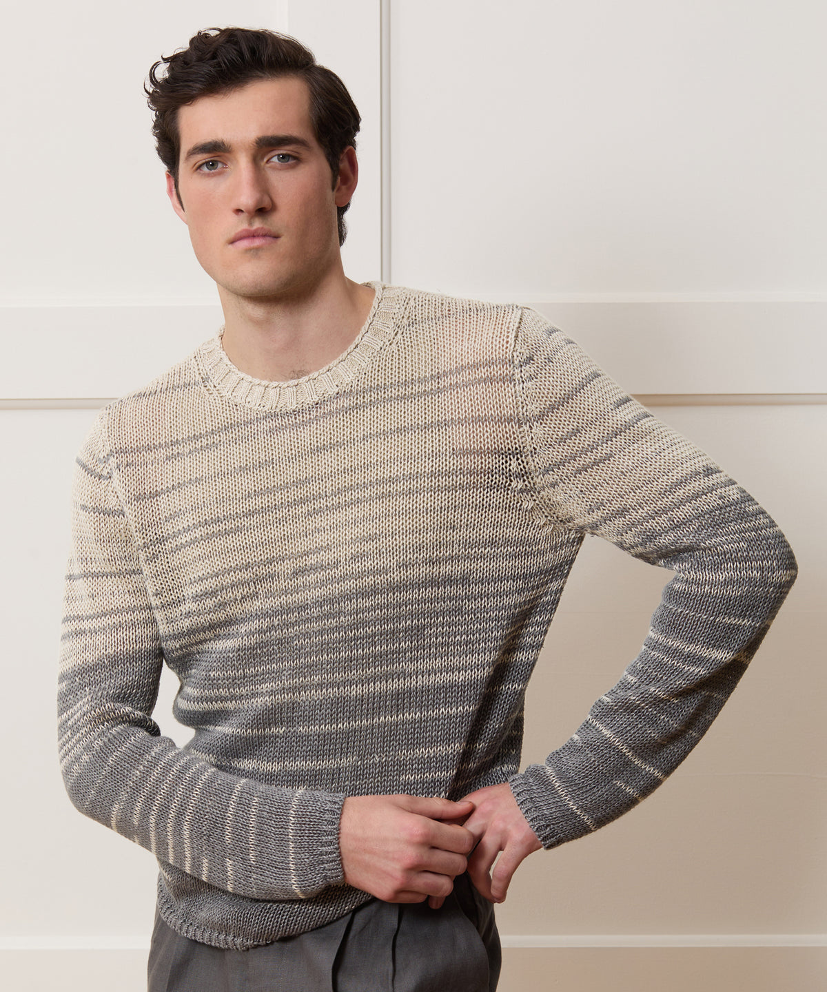 Relaxed Linen Crewneck Sweater