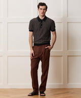 Linen-Cotton Sweater Polo