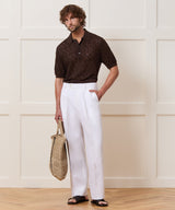 Silk-Cotton Diamond Sweater Polo