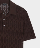 Silk-Cotton Diamond Sweater Polo