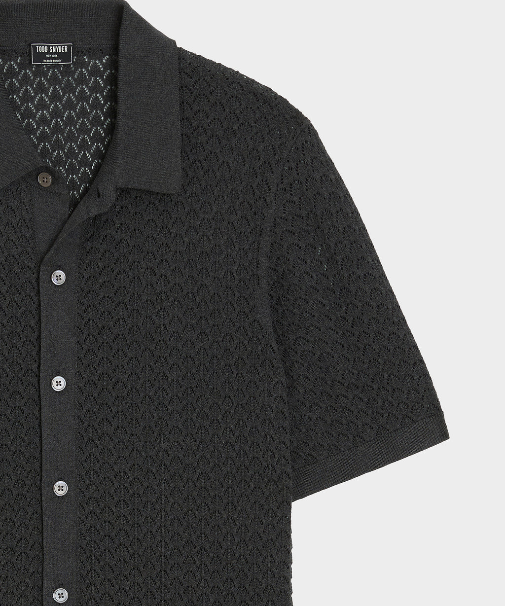 Silk-Cotton Sweater Polo