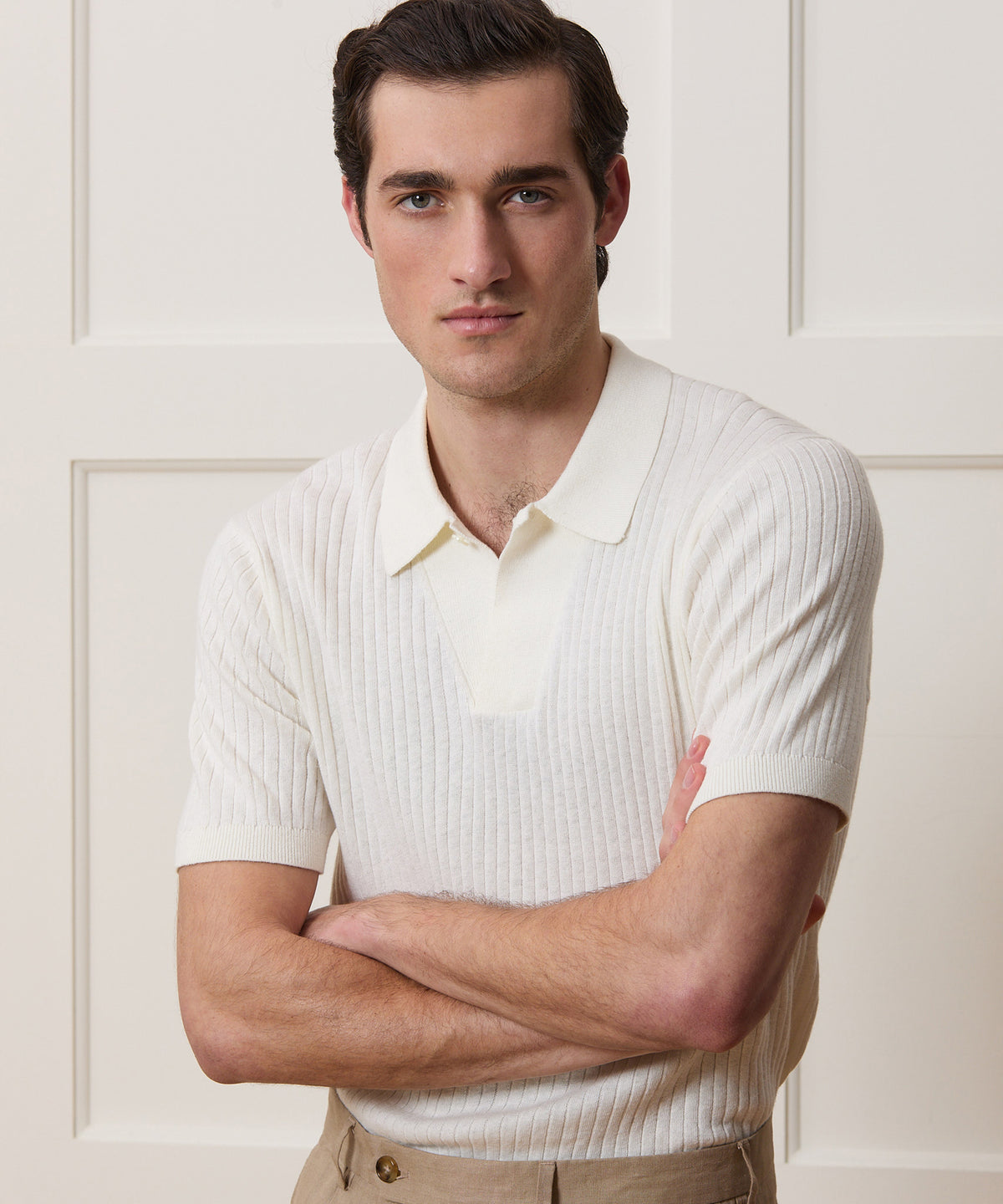 Cotton-Cashmere Sweater Polo