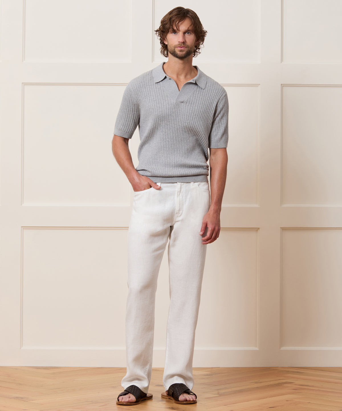 Cotton-Cashmere Sweater Polo