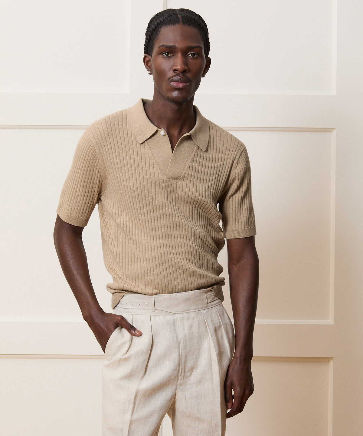 Cotton-Cashmere Sweater Polo
