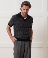Linen Patterned Montauk Sweater Polo