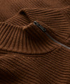 Merino Full-Zip Sweater in Toasted Coconut