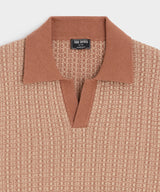 Linen Geometric Montauk Sweater Polo