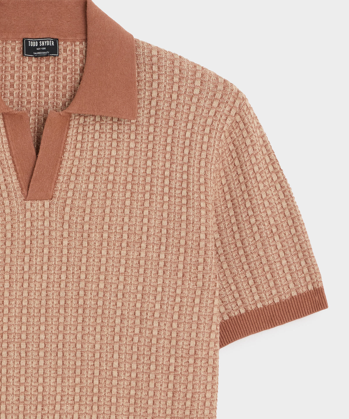 Linen Geometric Montauk Sweater Polo