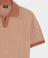 Linen Geometric Montauk Sweater Polo