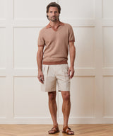 Linen Geometric Montauk Sweater Polo
