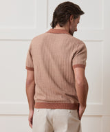 Linen Geometric Montauk Sweater Polo