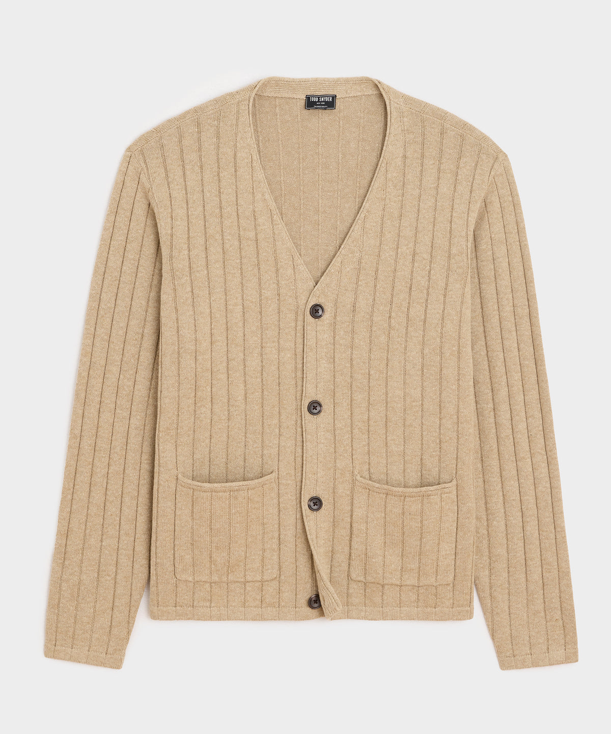 Relaxed Linen-Cotton Ribbed Cardigan