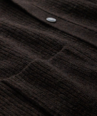 Wool Sweater Jacket In Espresso Bean