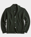 Wool Sweater Jacket In Dark Ivy