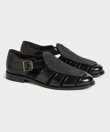 Jacques Solovière Franck Raffia Fisherman Sandal