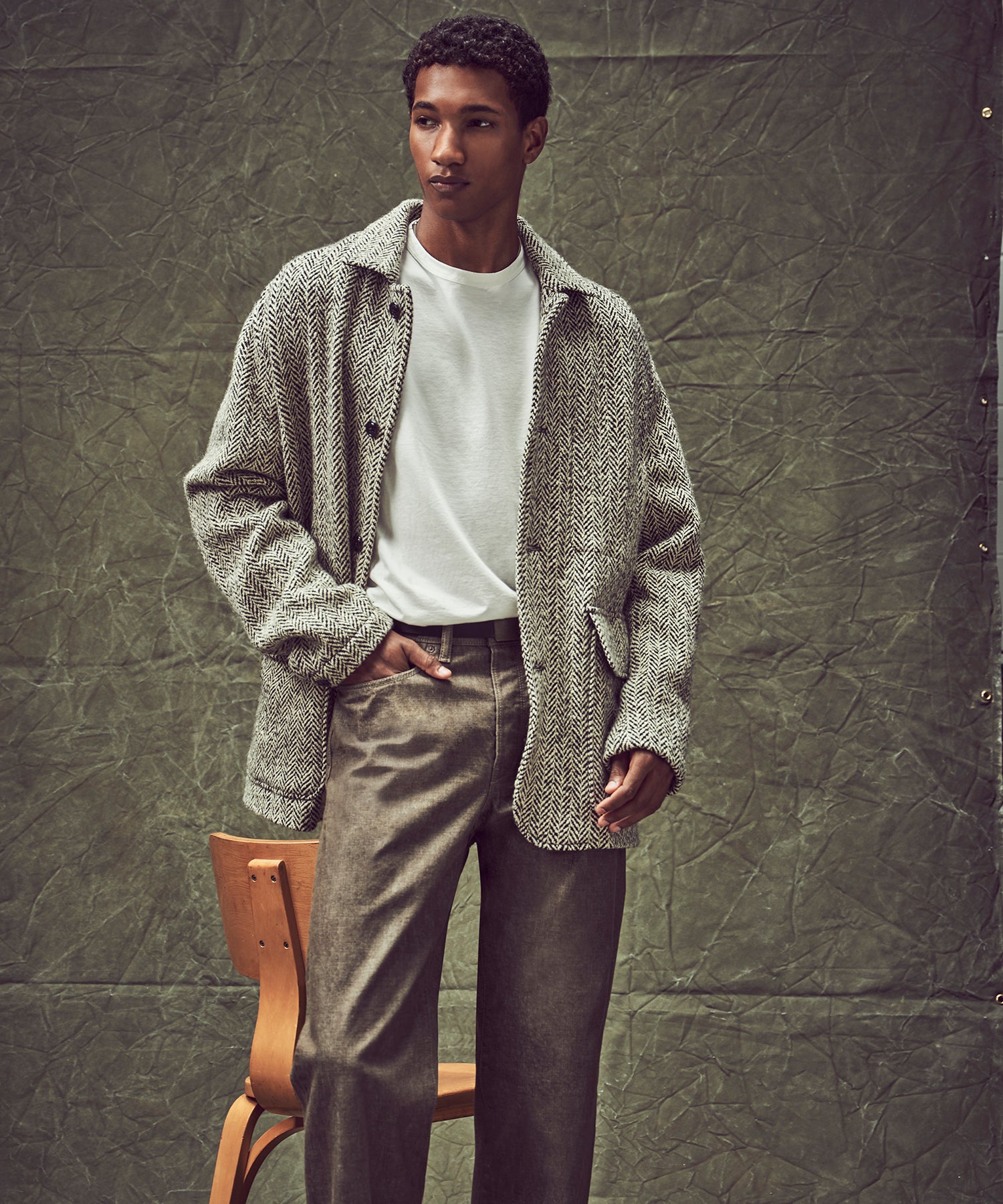 Italian Wool Walking Jacket in Cream Herringbone – Todd Snyder