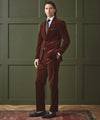 Italian Corduroy Sutton Suit in Rust