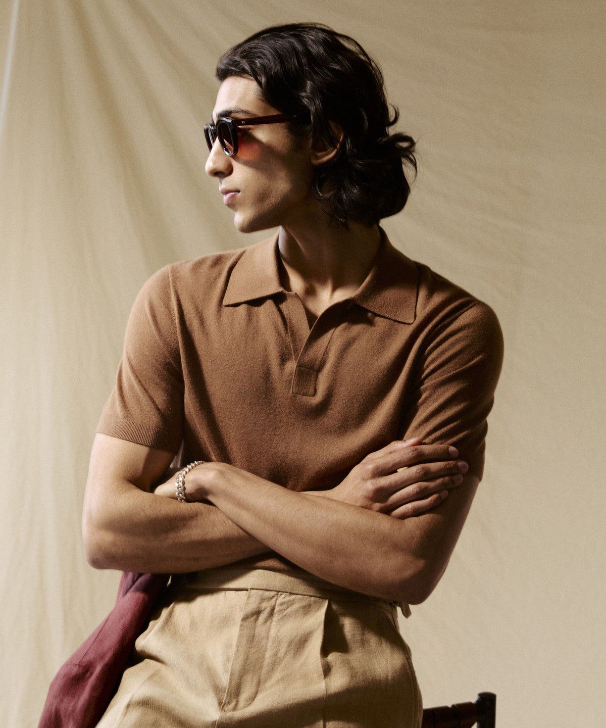 Silk-Cashmere Montauk Sweater Polo