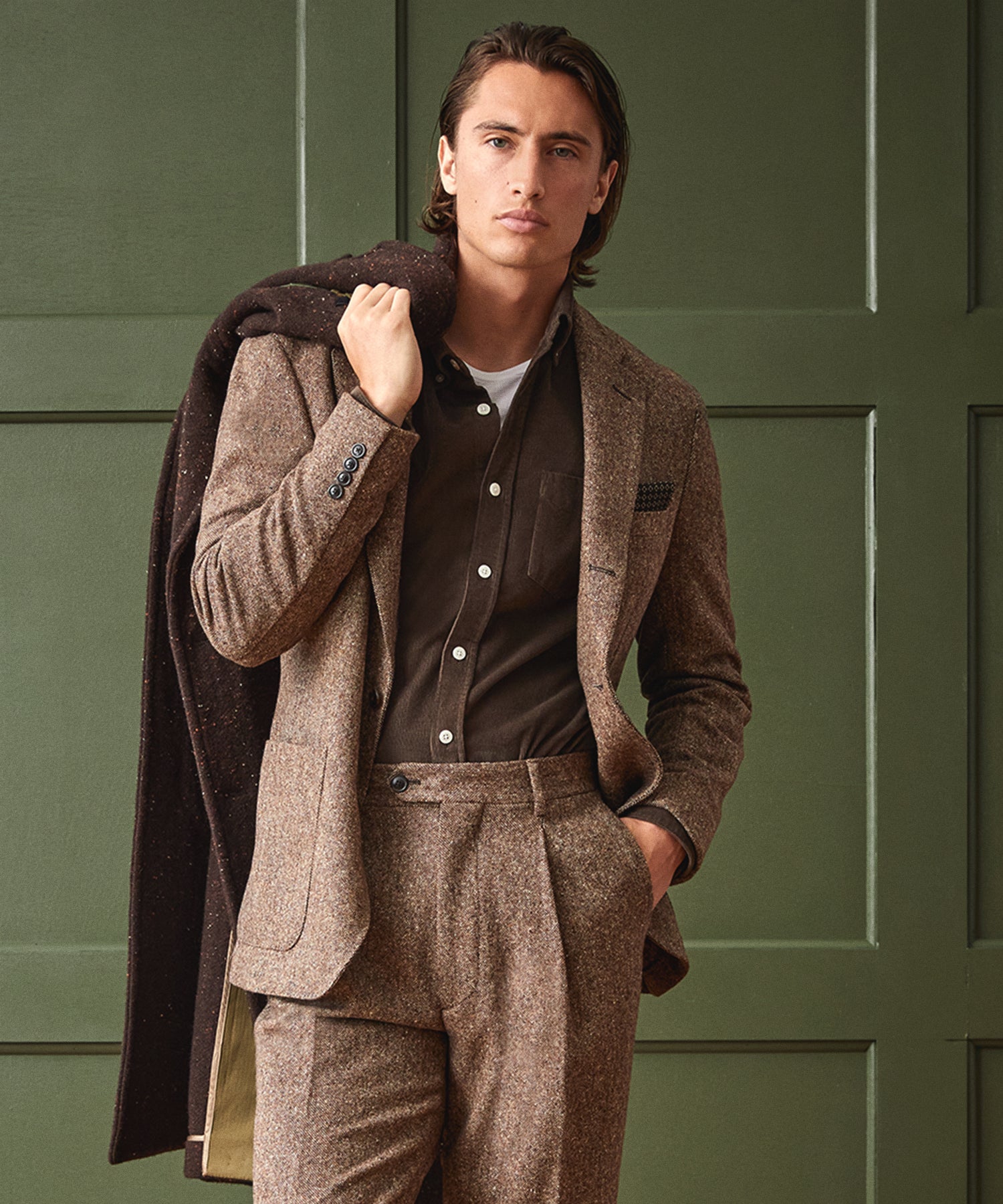 Brown Donegal Madison Suit Jacket