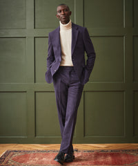 Wool Flannel Sutton Suit Pant in Mulberry